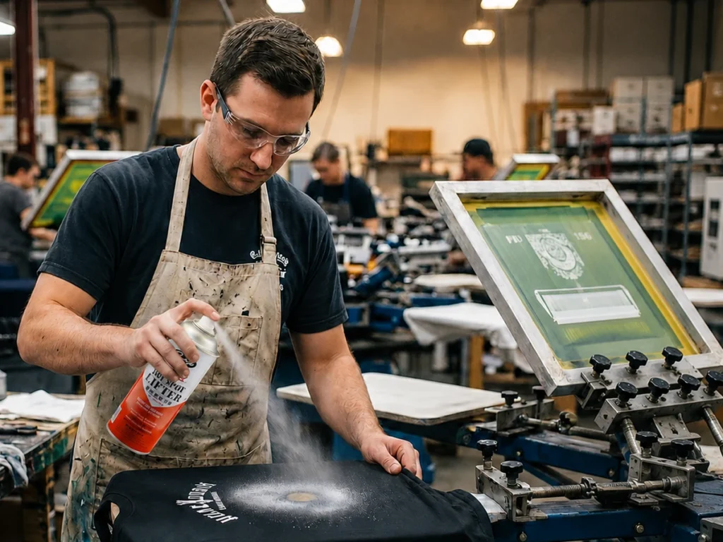 Textile production worker applying JJW-831 Spot Lifter during localized garment rework.