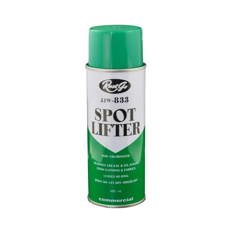 JJW-833 Spot Lifter aerosol can for garment and textile production, front view on a white background.
